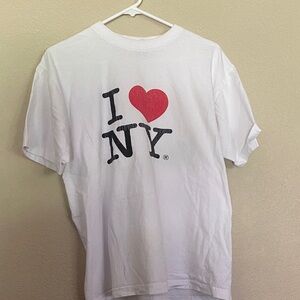 I Love NY White Short Sleeve Tee